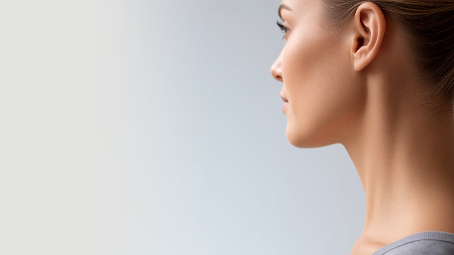 Side profile showing the ear, hero for otoplasty